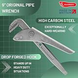 Footprint 9 Inch Adjustable Pipe Wrench - Original UK Made Heavy Duty view 2