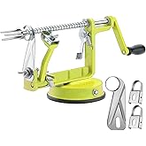 Apple Peeler Corer, Long lasting Chrome Cast Magnesium Alloy Apple Peeler Slicer Corer with Stainless Steel Blades and Powerf