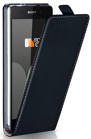 moex Sony Xperia Z2 | Hülle Schwarz 360° Klapp-Hülle Etui Thin Handytasche Dünn Handyhülle für Sony Xperia Z2 Case Flip Cover