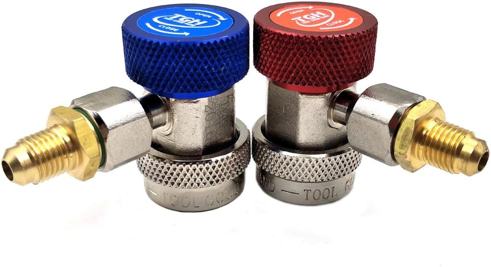 Nikauto 1Pair r134a High & Low Pressure Automotive Air Conditioning Quick Coupler Connector Adapters: Automotive