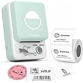 SUPVAN T50M Plus Bluetooth Label Maker Machine with Tape, High Printing Clarity, Versatile App with 40+ Fonts and 450+ Icons, Inkless Labeler for Business, Home, Office Organization, Green