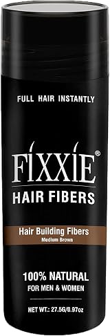 FIXXIE Hair Fibres Medium Brown 27.5g Bottle Hair Thickener Keratin view 1