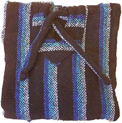 Classic Mexican Baja Pullover Hoodie, Unisex-Atlantic Blue MED