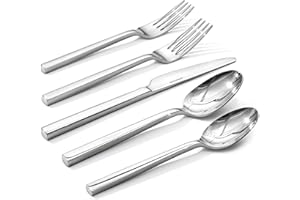 KINGSTONE Cutlery Set, 40-Piece Cutlery Set, Premium Stainless Steel, Service for 8, for Kitchen, Home, Wedding, Party, Mirro