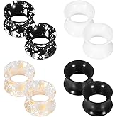 Xpircn 4mm-25mm Silicone Ear Gauges Flexible Ear Tunnels Plugs Stretchers Expander Double Flared Flesh Ear Piercing Jewelry for Women Men