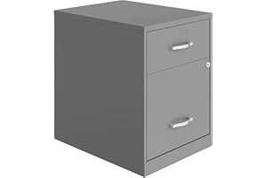 NuSparc 2 Drawer Locking Filing Cabinet | Pre-Assembled Steel Construction | Low-Profile Design is Perfect for Home and Small Office | Letter-Size | Assembled in USA