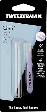 Tweezerman Lavender Mini Slant Tweezers with Travel Case - Stainless Steel view 6