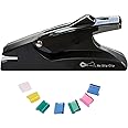 OfficeGoods No Slip Clip Staple Free Stapler - Revolutionary Clasp & Fastener for Documents & Reports - Holds 2 to 50 Pages Perfectly Without Staples - 40 Reusable Clips