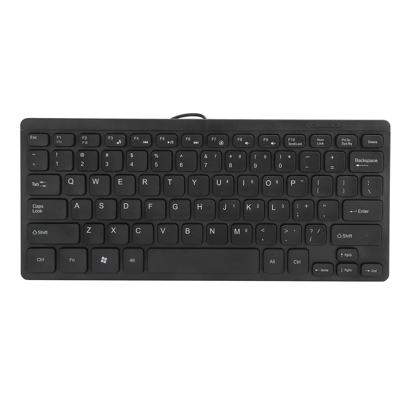 ASHATA Mini Wired Keyboard,Compact Size Ultrathin USB Wired Keyboard,Waterproof Multimedia Kaypad,Portable Keyboard for Computer, Desktop, PC, Notebook, Laptop