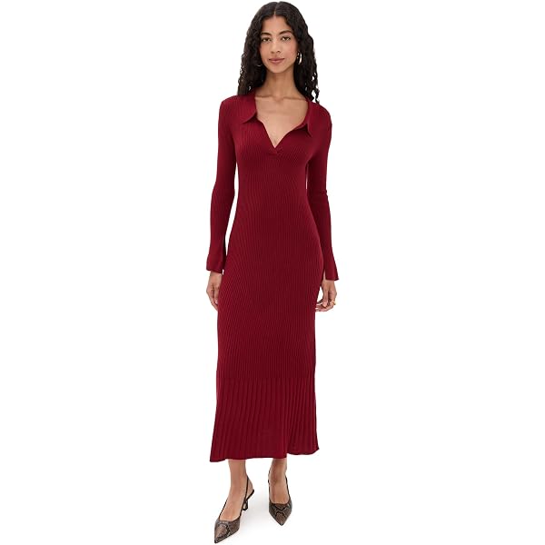 rag and bone burgundy dress rag & bone Lilith Turtleneck Maxi Dress