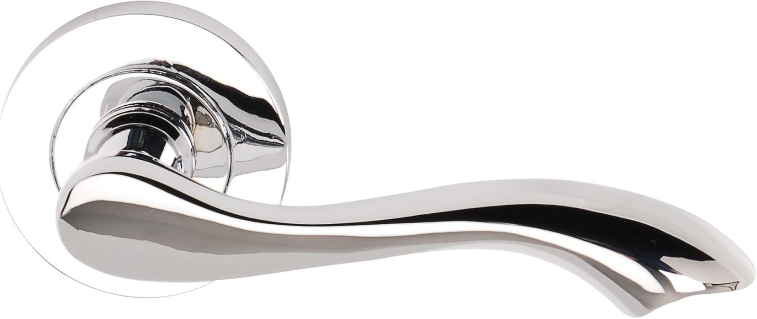 Excel DH3680 Venus Passage Door Handles on Round Rose, Polished Chrome - Image 3