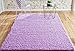Unique Loom Solid Shag Collection Lilac 4 x 6 Area Rug (4' x 6')