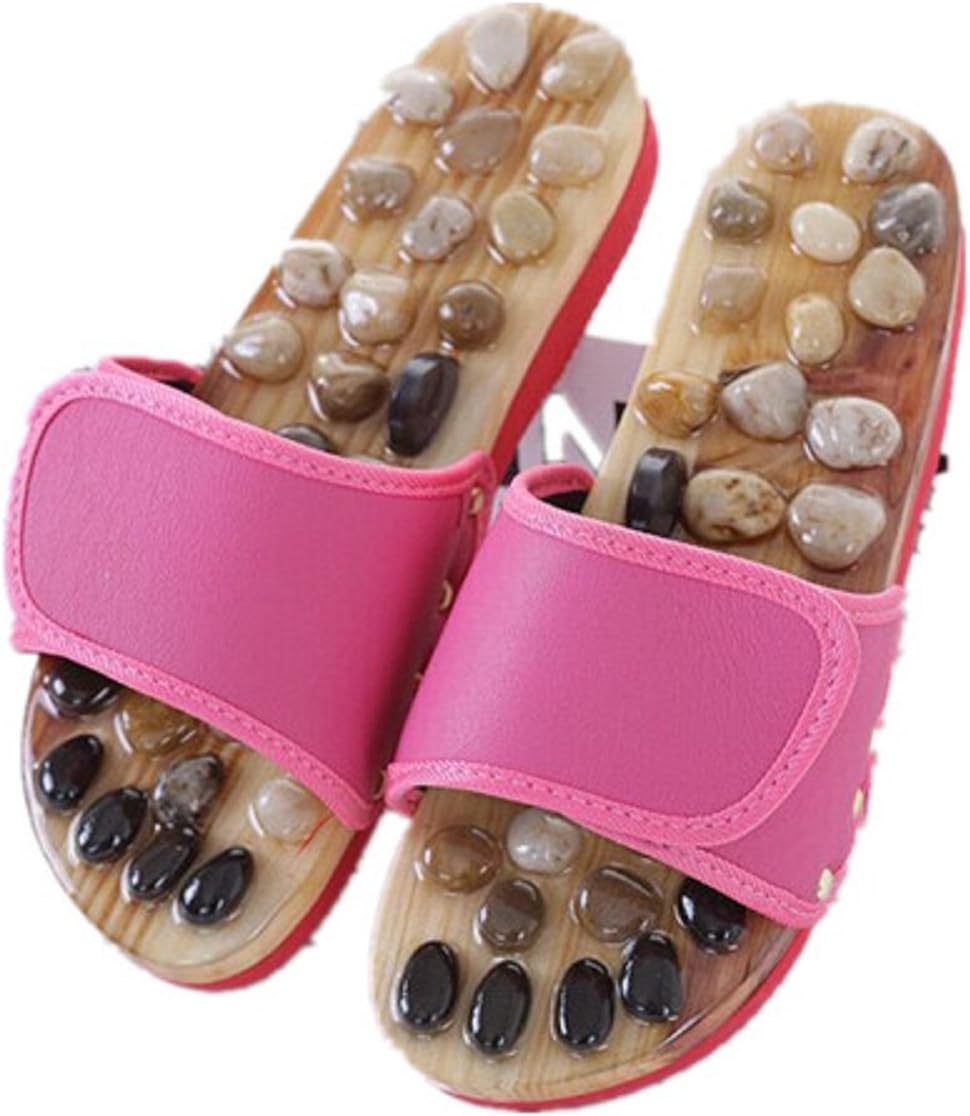 Foot Stone Massage Slippers (7-7.5, Pink)