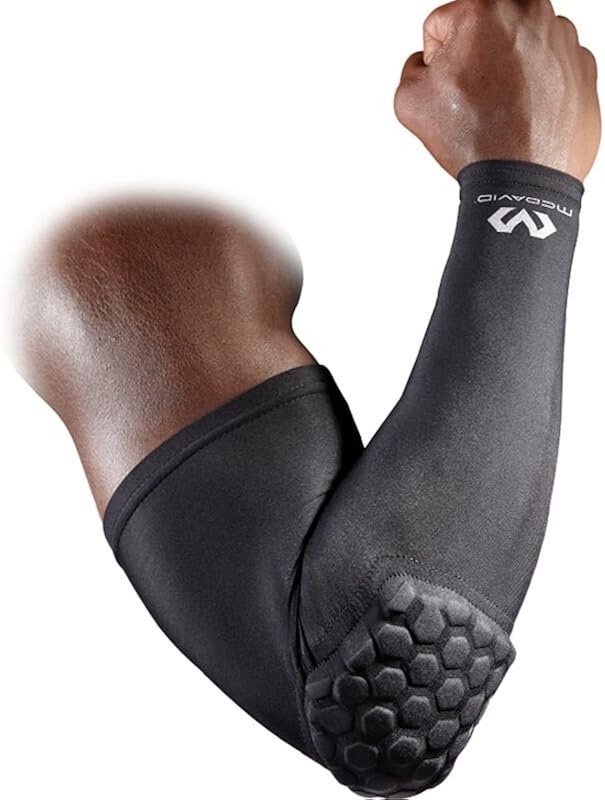 Mcdavid 6500 Hex Padded Arm Sleeve, Compression Arm Sleeve w/ Elbow Pad for Football, Volleyball, Baseball Protection, Youth & Adult Sizes, Sold as Single Unit (1 Sleeve) : Football Hand And Arm Pads : Sports & Outdoors
