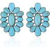 Turquoise Earrings for Women Western Style Boho Jewelry Dangle Earrings for Western Outfit