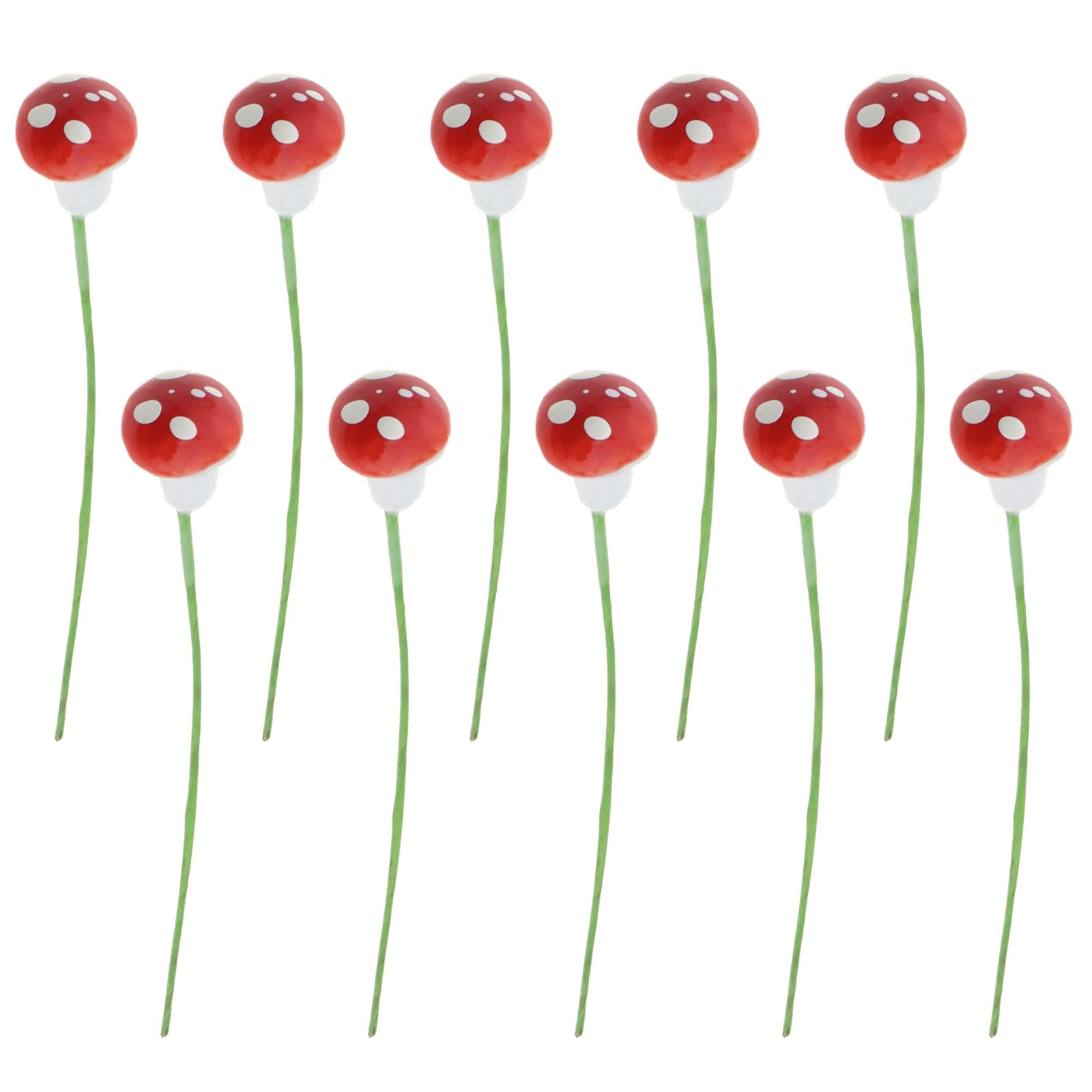 The Lord of the Tools 100PCS Mini Toadstools Mushrooms Fairy Garden Ornament Miniature Simulation Decoration Accessories for Plant Pot Bonsai Micro Landscape Decor