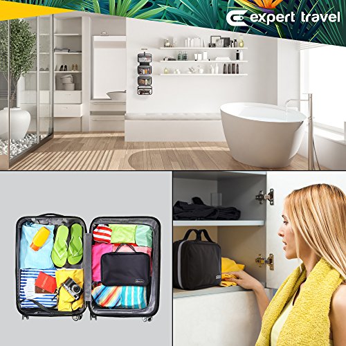 Hanging Travel Toiletry Bag for Men and Women | Makeup Bag | Cosmetic Bag | Bathroom and Shower Organizer Kit | Leak Proof | 2 Sizes - Large (34"x11") & XL Family Size (42"x13") 8 Hanging Travel Toiletry Bag for Men and Women | Makeup Bag | Cosmetic Bag | Bathroom and Shower Organizer Kit | Leak Proof | 2 Sizes - Large (34"x11") & XL Family Size (42"x13")