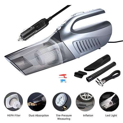  Chezaa 12v Mini Portable Handheld Vacuum