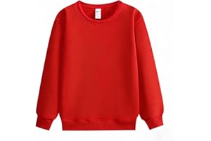 MIXLAC Kids' Classic Crewneck Sweatshirt School Uniform Pullover for Boys & Girls, Everyday Wear Long-Sleeve