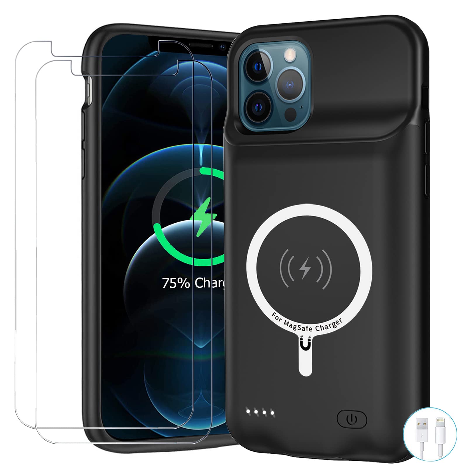 Battery Case For IPhone 14/13 (6.1 Inch) Upgraded 7000mAh Slim Portable Protective Charger Case