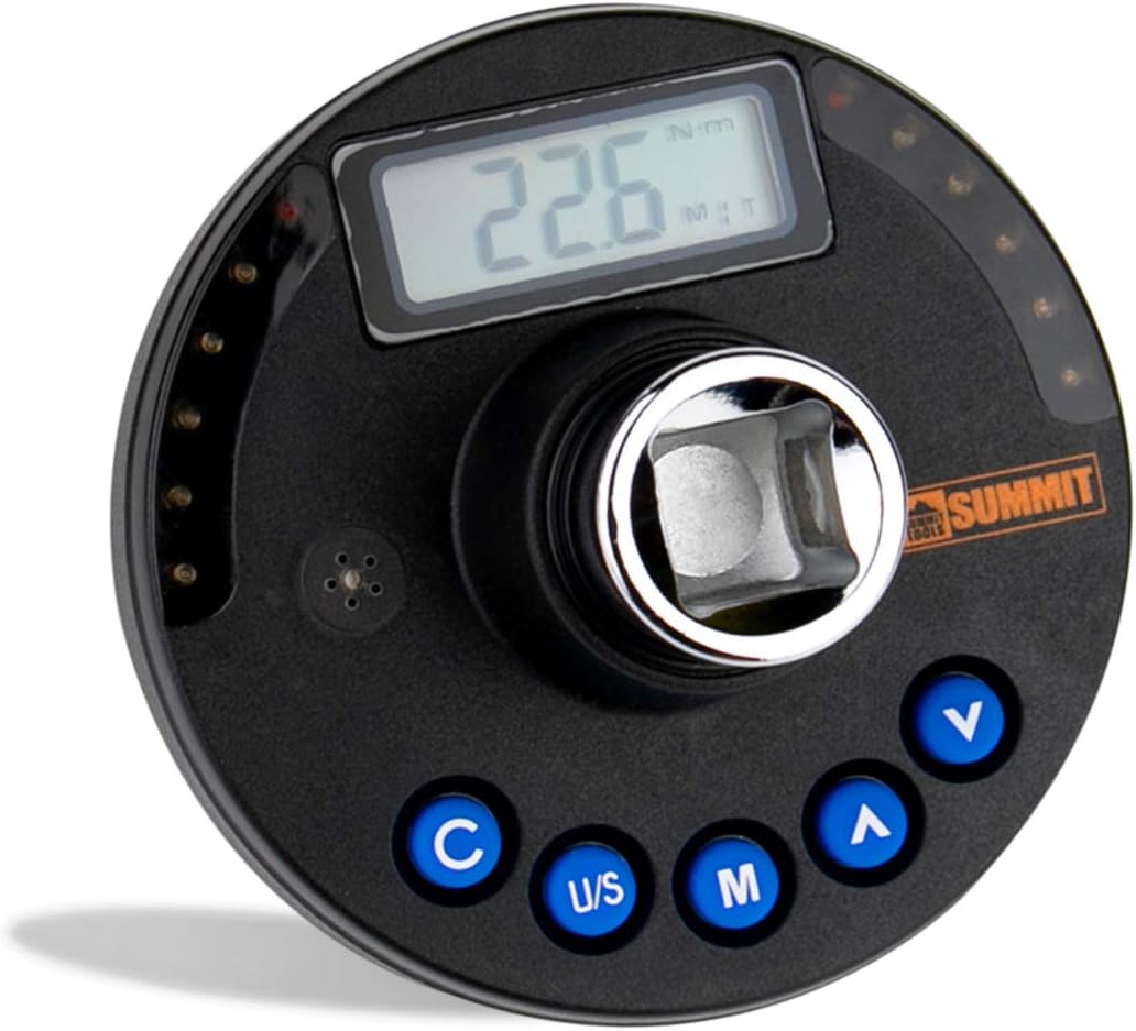 Summit Tools 1/2 inch Digital Angle Torque Adapter, 599.5 ftlbs