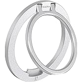 ZXM Magnetic Phone Grip for Magesafe,X7 for Magsafe Ring Stand,Magnetic Cellphone Ring Holder with Kickstand for iPhone 16 Pro Max Plus iPhone 15 14 13 &Huawei,Samsung(Silver)