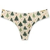 Poetesant Pocket Pet Thong for Women Cute Cat Low Waist Underwear Panties 3D Print Cat Seamless Sexy T-Back Thong