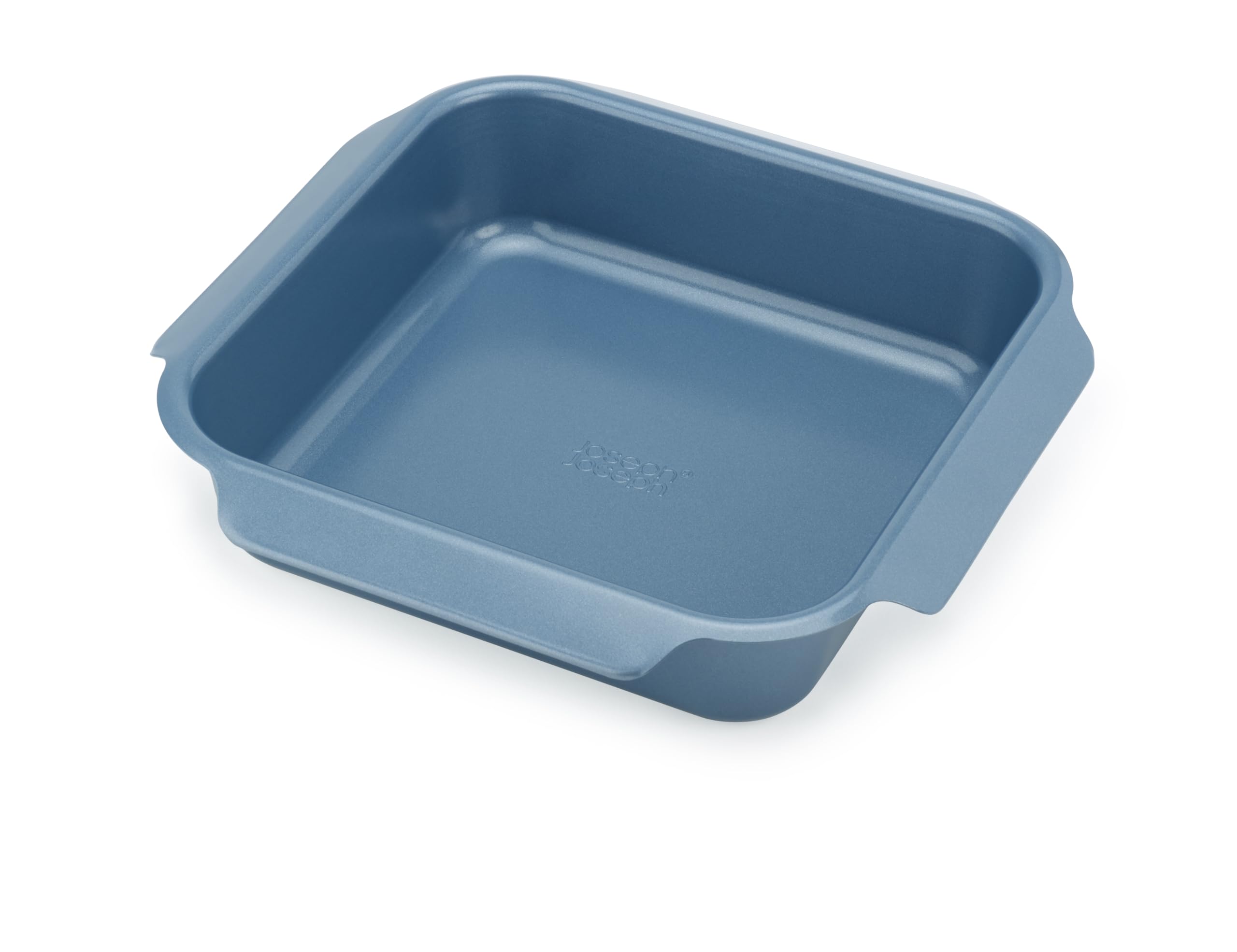 Joseph Joseph Nest Oven Tray, Carbon Steel Roasting tin with Non-Stock Coating, Easy-Pull Handles, 30cm x 30cm x 6.4cm - Blue