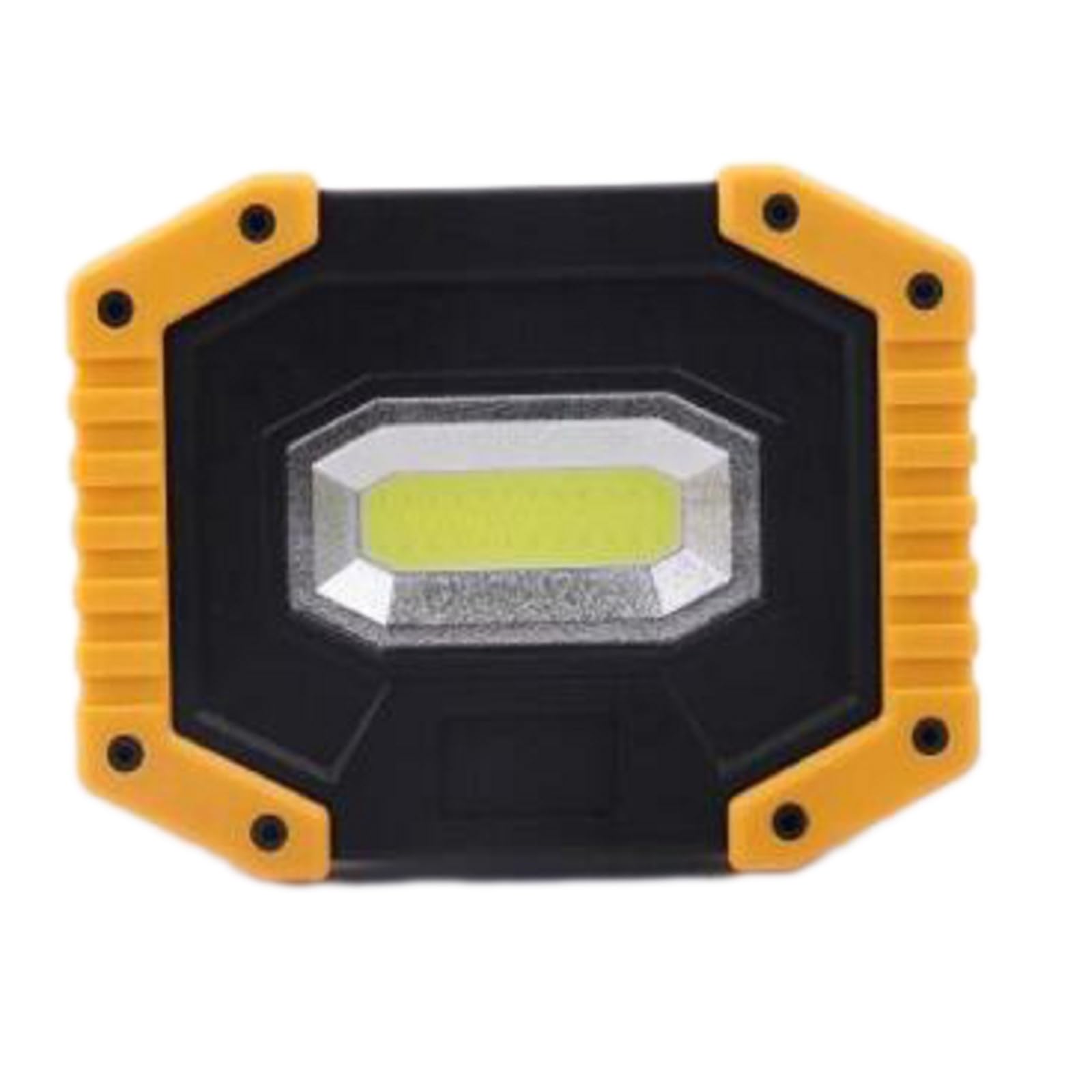 Wallfire 30W COB Rechargable LED Work Light Portable Waterproof Flood Light with USB Port to Charge Mobile Devices for Outdoor Camping Emergency Repairing (Single Rectangle Bulb)