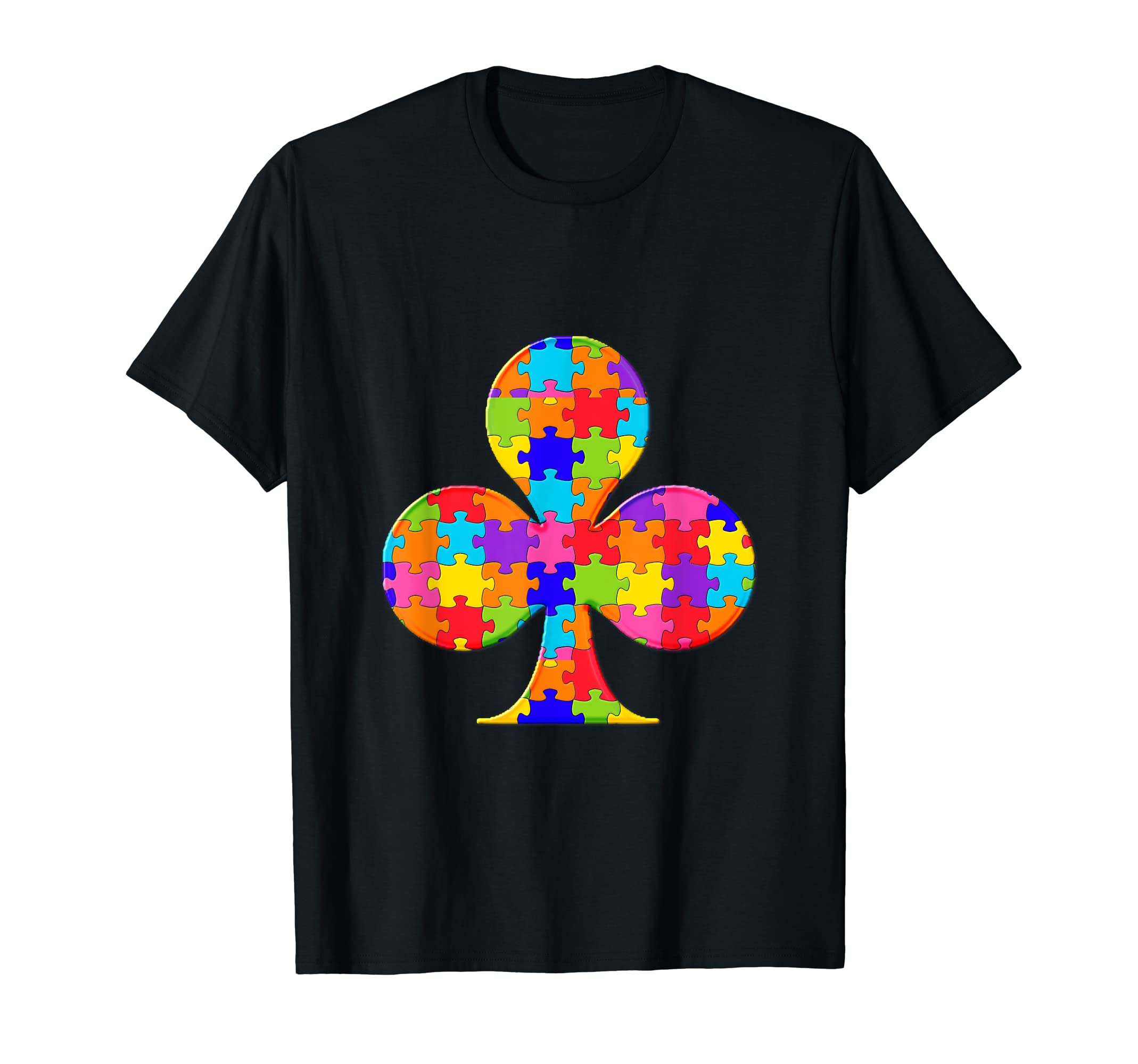 Club playing card Jigsaw Autism Puzzle T-Shirt