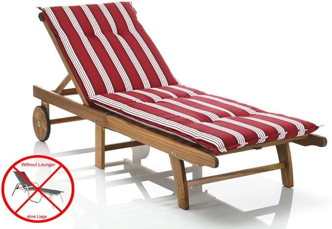 Amazon.de Auflagen für Liegen Rio 20581310 in rotweiß gestreift