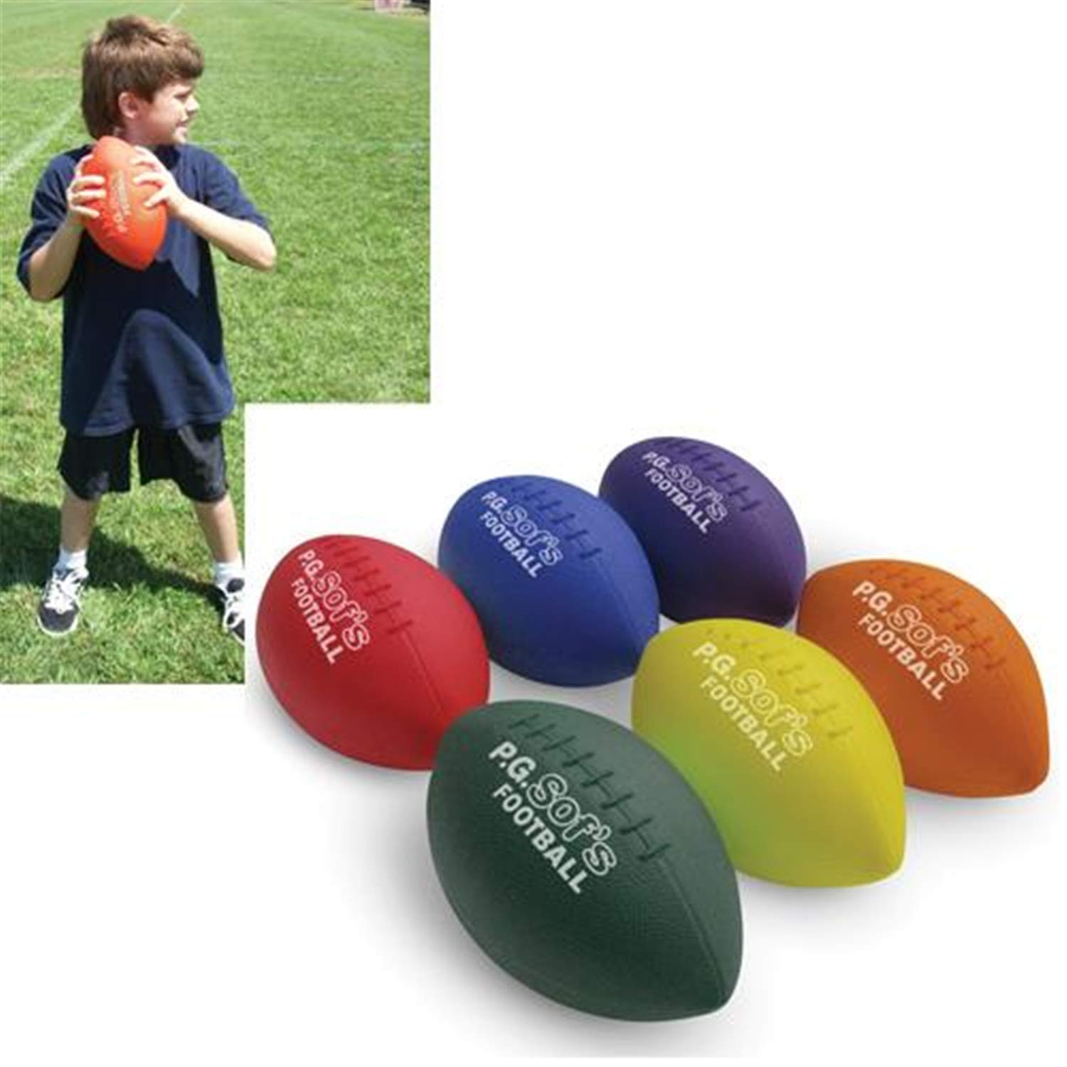 Photo 1 of Color My Class Long P.G. Sof's Football, 9 1/4-Inch (purple and blue)