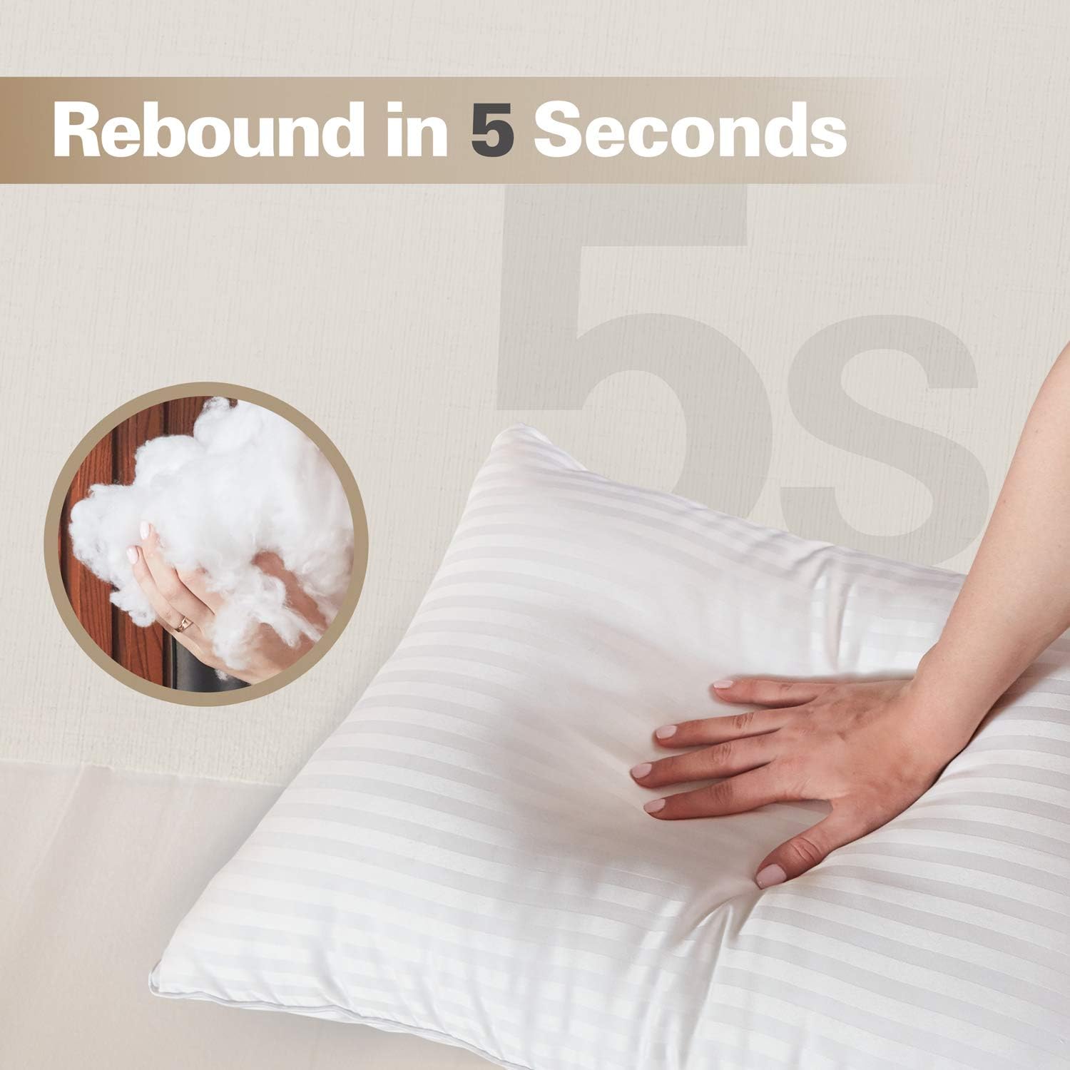 SUMITU Hotel Pillows for Sleeping 2 Pack Standard Size 20 x 26 Inches, Hypoallergenic Pillow for Side and Back Sleeper, Soft Bed Gel Pillows Set of 2, Down Alternative Cooling Pillow: Home & Kitchen