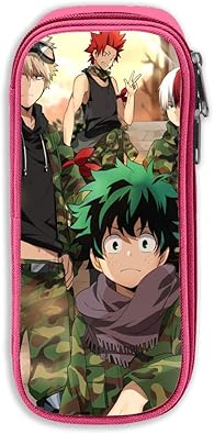 Amazon Cool Hero Academia ペンケース ペンポーチ かわいい 女の子 男の子 イラスト デザイン 筆箱 筆入れ 大容量 文房具 収納 ケース 小学生 中学生 高校生 おしゃれ 多機能 Pencil Case 男女兼用 ノーブランド品 シューズ バッグ