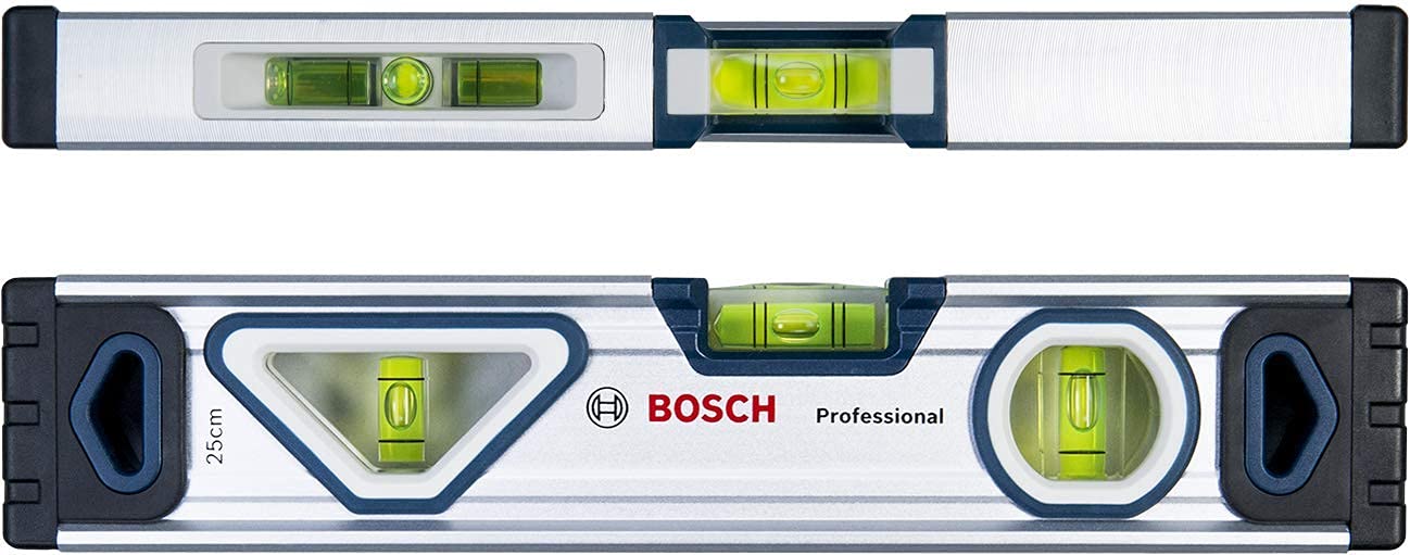 Bosch Professional Wasserwaage 25 cm mit Magnet System (rundum ablesbar, Aluminium-Gehäuse, robuste Endkappen) - Amazon Exclusive Set 4