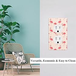Pznen Pink Flamingo Duplex Receptacle Outlet Wall