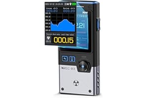 WESTOBIG 【Upgraded Version】FNRSI GC-03 Geiger Counter Nuclear Radiation Detector, Portable 3-in-1 Meter for Real-Time NR/EMF/EF Monitoring, w/Alarm, Color Screen, GM Tube (0.01μSv/h Range)