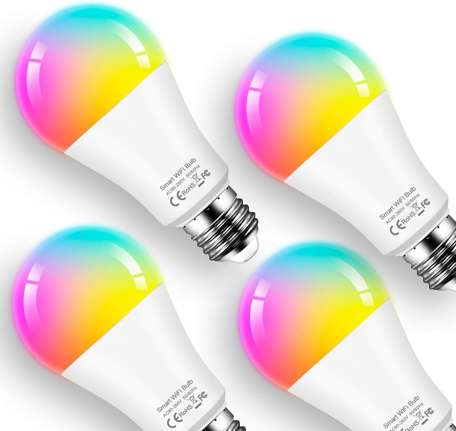 Colour Changing Light Bulb E27, RGBW Dimmable LED Light Bulbs