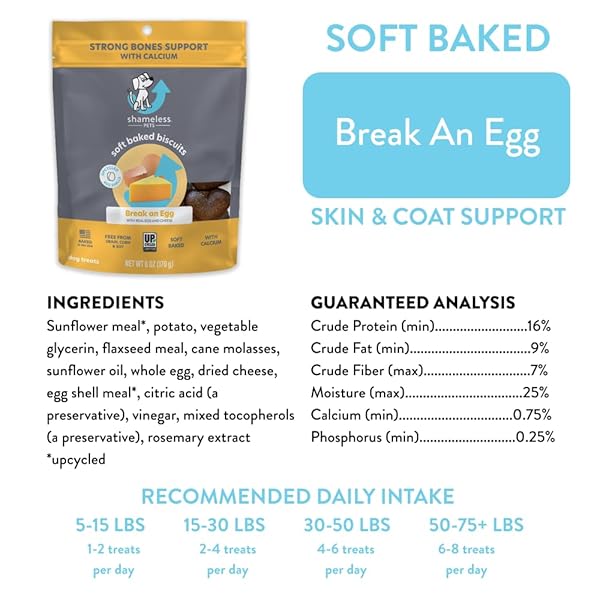 SHAMELESS PETS BREAK AN EGG SOFT-BAKED BISCUIT, 6 OZ