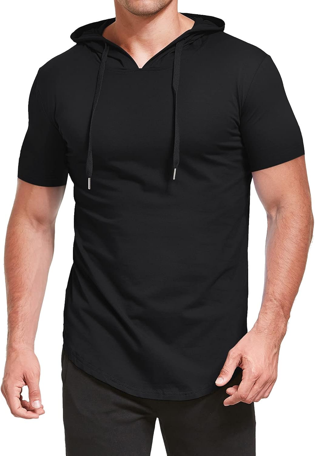 Aiyino Men's S-5X Short Sleeve Fashion Athletic Hoodies Sport Sweatshirt Hip Hop Pullover at  Men’s Clothing store