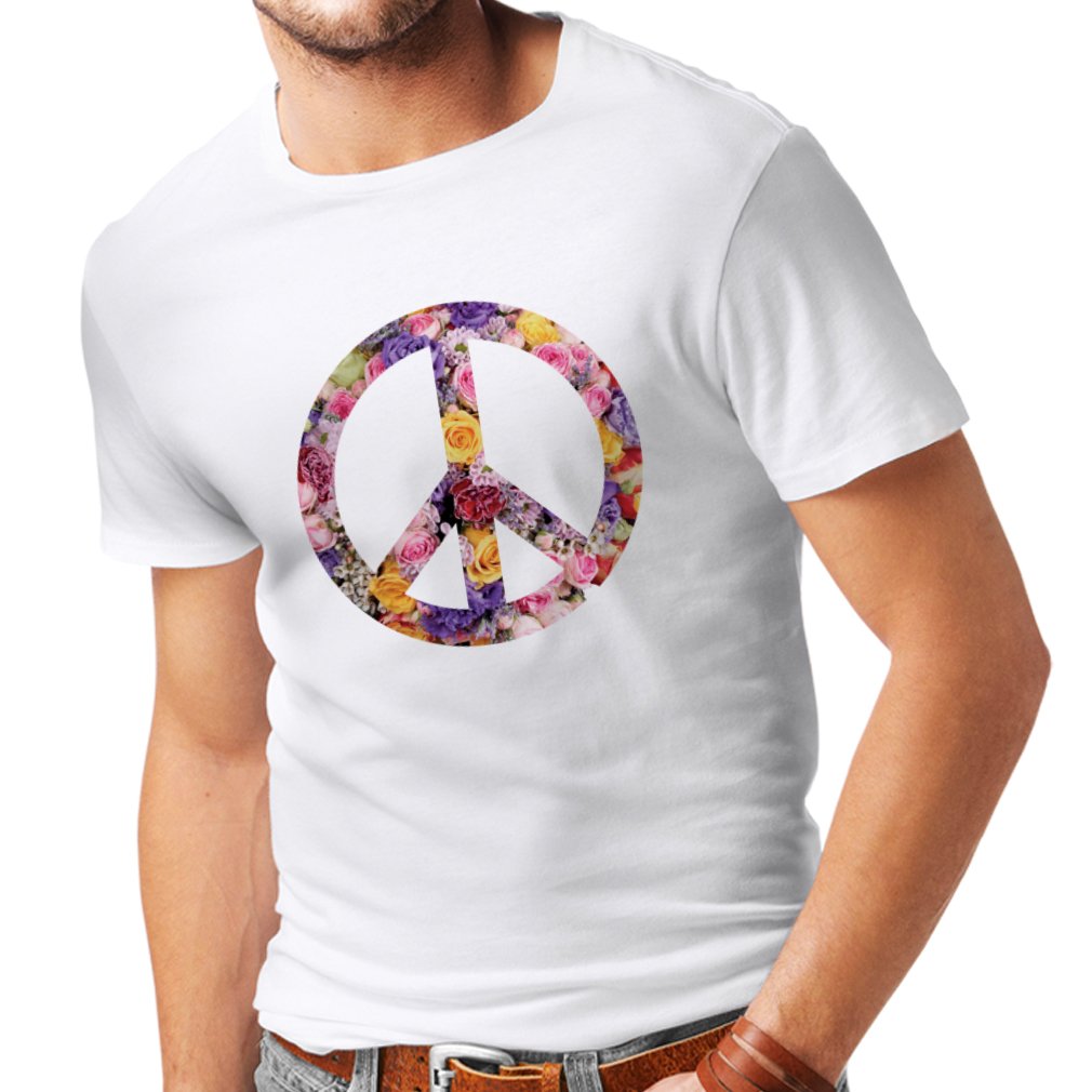 Lepni Me T Shirts For Peace Symbol 1960s 1970s Hippy Hippie Festival Peace Sign Flower Sum