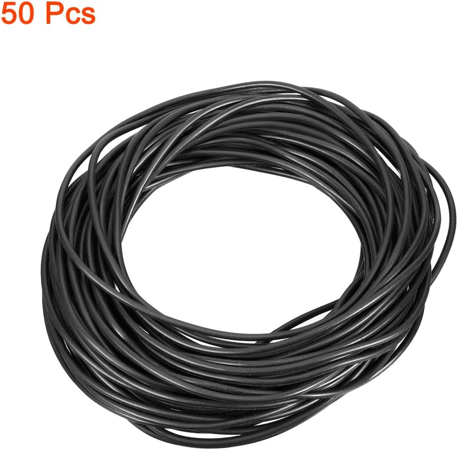 sourcing map Nitrile Rubber O-Rings 55mm OD 52mm ID 1.5mm Width, Metric Sealing Gasket, Pack of 50, Black, 52mmx55mmx1.5mm - Image 3
