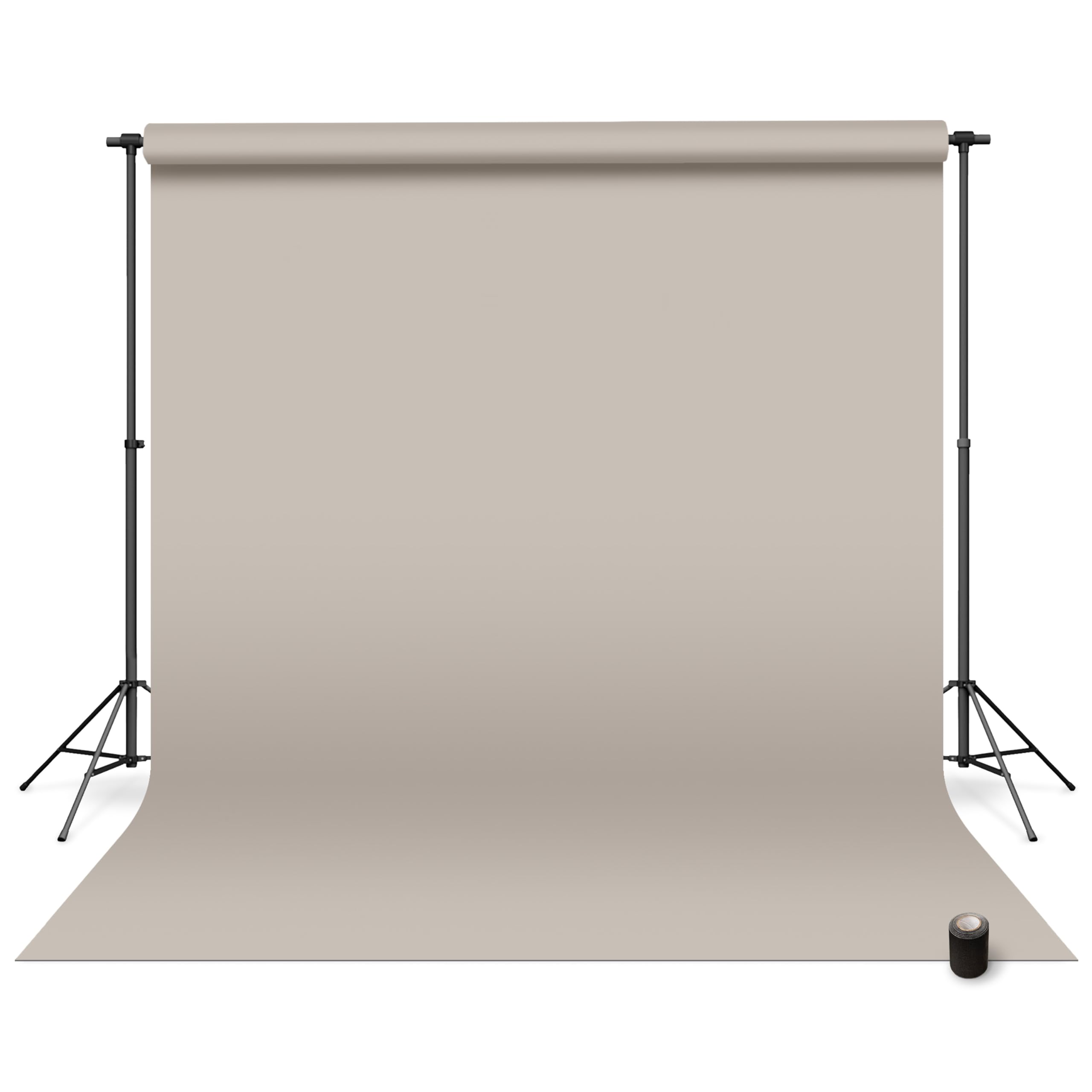 Photo 1 of Denny Mfg - Seamless Paper Backdrop for Photoshoot with Free Gaffer Tape – Ash Grey Photography Paper Roll Background with Matte Finish for Studio, Video & Content Creation – (107 in x 36 ft)