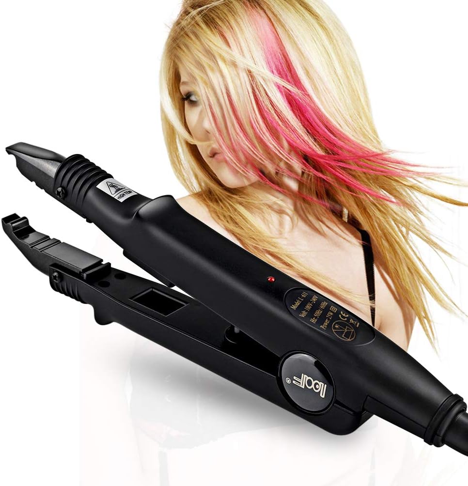 Professional Hair Extensions Tool Fusion Heat Iron Connector Wand Melting Tool Black BLUETOP