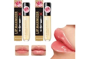 PICKX Vitamin E Lip Plumping Serum, Lip Hyaluronic Lip Plumper, Lip Plumping Serum Instant Lip Balm for Moisturize, Eliminate Dryness Wrinkles Enhances Plump Gloss (2PC)