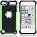 iPod Touch 7th Generation case, 6th Generation Cases, Protective Case for iPod Touch 5 6 7 Gen Bumper Accessories (Green)