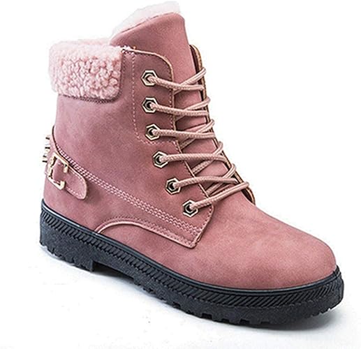 Amazon Qiage 冬用 スノーブーツ レディース おおきいサイズ レディースシューズ 防寒シューズ 防水 学生 短靴 通勤 通学 超軽量 保温 滑り止め リベット 裏起毛 綿靴 スニーカー 暖かい レースアップブーツ スノーシューズ Qiage スノートレーニング