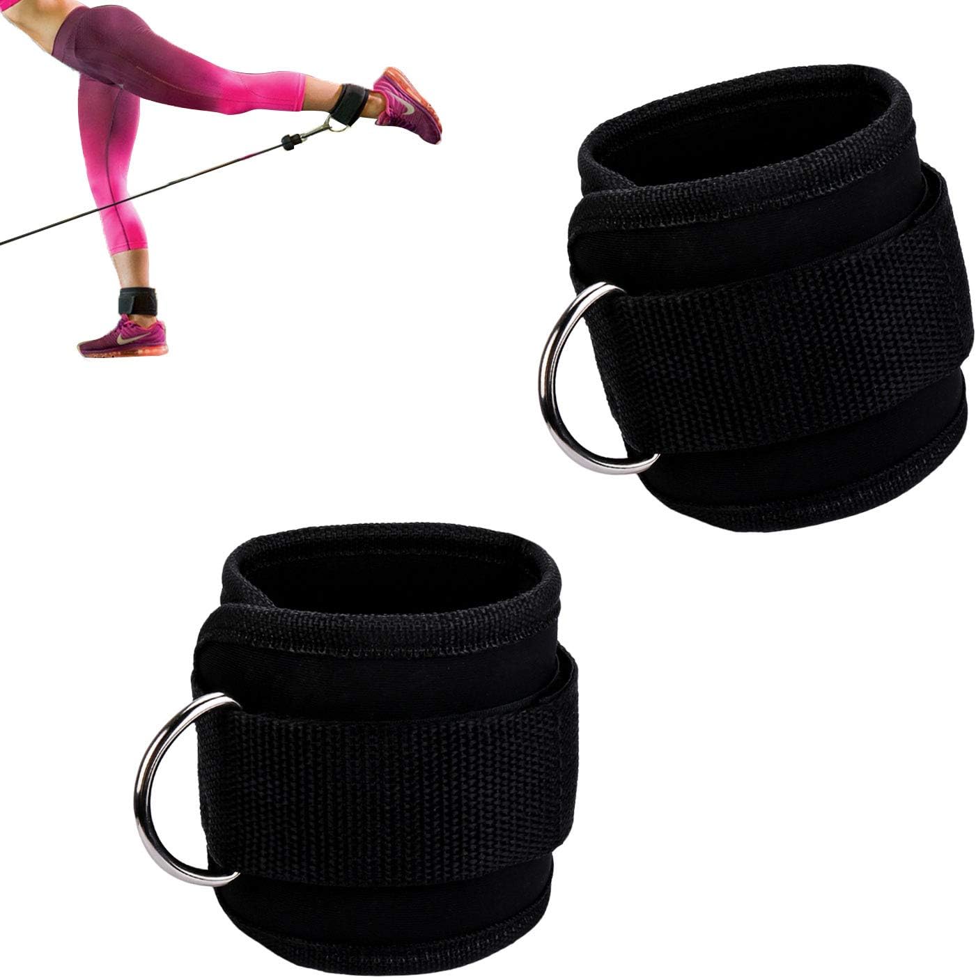 Freshday 2 Pack Ankle Straps, for Gym, Family Fitness, Cable Machines
