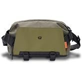 GesTac Camera Sling Bag, Everyday Shoulder Bag, Multifunction Portable Travel Bag with Tripod Holder, for Lightweight DSLR/SLR/Mirrorless Small Camera &amp; Gaming Gear - Olive Green