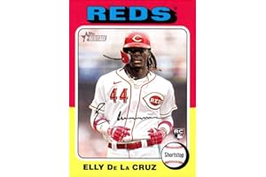TOPPS TOTAL 2024 Topps Heritage Baseball #473 Elly De La Cruz RC Rookie Cincinnati Reds Official MLB Trading Card (Stock Photo Shown, Card in Near Mint to Mint Condition)